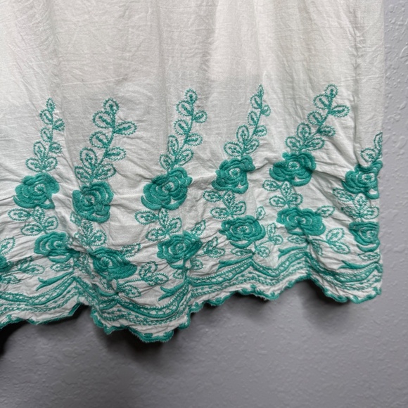 Sweet Luv 2 Luv  Cami Tank Dress with turquoise flowers -cp - Picture 4 of 10